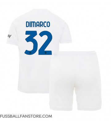 Inter Milan Federico Dimarco #32 Replik Auswärtstrikot Kinder 2023-24 Kurzarm (+ Kurze Hosen)